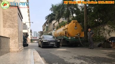 hút bể phốt tại phố nối