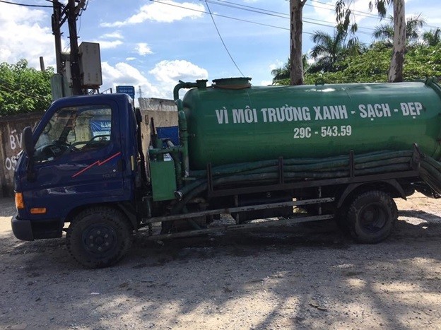 hút bể phốt tại Giảng Võ 1
